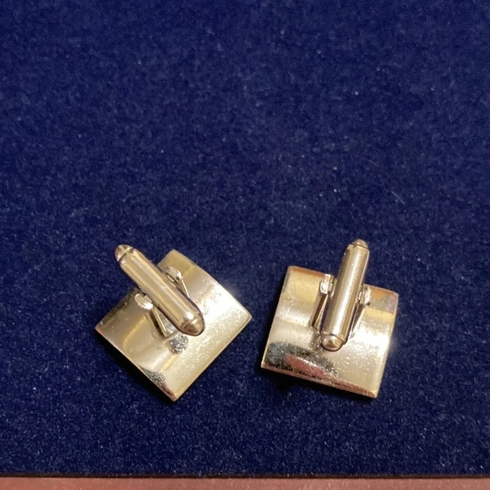 Vintage Dante silver tone and blue lapis cufflinks